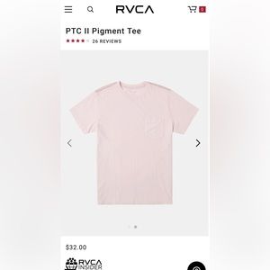 RVCA Men’s pocket t-shirt (PTC II Pigment Tee)